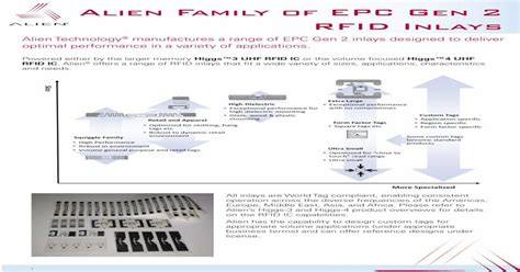 alien two part rfid tag|Alien Family of EPC Gen 2 RFID Inlays .